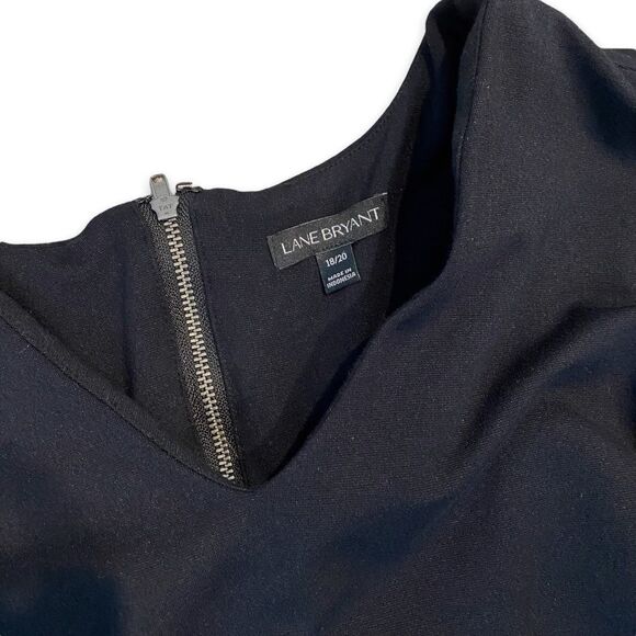 Lane Bryant Black Midi Tunic Skater Flowy Thick Warm Dress - Picture 6 of 7